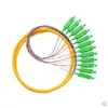 Paquete de 12 fibras pigtail conector FC/LC cable de parche de fibra óptica monomodo grado telecomunicaciones con/pigtail conector ST