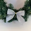 Decoração de Natal com glitter 9cm transfronteiriça glitter dourado laço grande guirlanda de feriado acessórios para caixa de presente decoração de árvore de Natal