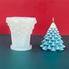 Molde de Silicona para Vela Aromática de Árbol de Navidad 3D Molde Hecho a Mano para Adorno Navideño de Yeso Resina