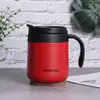 Copo Térmico para Escritório para Homens e Mulheres, Caneca de Café de Aço Inoxidável, Copo de Chá Portátil para Casal para Uso ao Ar Livre com Alça e Vedação