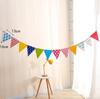 Temporada Volta às Aulas Sala de Aula Escolar Festa de Aniversário Infantil Decorações Bandeirolas Bandeiras Triangulares Arranjo Bandeiras Coloridas Guirlandas