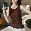 Traje de mujer Suspbottomer negro con diseño de chaleco de punto blanco para fondo Nicho Ropa exterior Verano Top corto