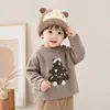 Chapéu de Bebê para Outono e Inverno, Chapéu de Lã Espesso com Desenho de Orelhas para Bebês Meninos, Chapéu de Bebê para Uso Externo no Inverno