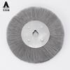 Anzhicheng Roda de arame de aço inoxidável 125mm escova de arame paralela desferrugem polimento roda de trefilação escova para esmerilhar madeira