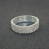 Pulsera de Joyería Más Vendida de Amazon con Filas de Diamantes, Estilo Europeo y Americano de una Sola Fila Elástica Multicapa de Pedrería para Mujer