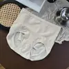Liquidação de Peças Íntimas: Novas Calcinhas Jacquard de Tricô de Cintura Média Sem Costura que Moldam o Quadril, com Forro de Fibra de Losna, Tamanho Grande para Meninas