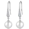 Brincos Literários Retro Brilhantes Cao Shi para Mulheres, Joias para Usar de Pérola Sintética, Brincos Exquisitos Modernos e Elegantes