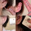 Exquisitos pendientes de estrella de cinco puntas con circonitas para mujer, de plata de ley, ligeros, de lujo, con agujeros para las orejas, estilo extranjero, 2023.