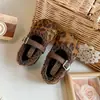 Zapatos Birkenstock para niños, zapatos de algodón afelpado para niñas, zapatos de algodón de doble capa para bebé 2026, mocasines cálidos esmerilados de moda