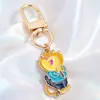Pingente fofo de Nick e Judy em liga com acabamento em esmalte gota a gota, decoração de chaveiro de fivela de porta, suprimentos para acessórios DIY feitos à mão