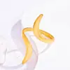 Moda Europeia e Americana Anel Exagerado de Aço Inoxidável para Mulheres Ouro 18K Simples Estilo Ins Anel de Design de Ponta Joias Atacado
