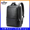 Mochila Masculina de Negócios Bolsa de Couro Genuíno Mochila de Grande Capacidade Mochila para Deslocamento Bolsa para Computador Bo Marca Fábrica Presente Personalização
