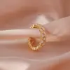 Anel Elegante e Exclusivo Escovado com Cravejamento de Diamantes, Fileira de Diamantes, Anel para Dedo Indicador, Estilo Elegante e de Nicho, Sensação de Alto Padrão, Anéis Empilháveis Atacado