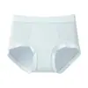 Pantaletas de control de abdomen de tiro medio para mujer, calzones transpirables de algodón puro suave, entrepierna de seda de morera antibacteriana amigable con la piel