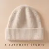 Gorro Cálido de Invierno 100% Cachemir Puro para Mujer Gorro Grueso de Lana Tejida Protección contra el Frío para Ciclismo al Aire Libre Protección para los Oídos Gorro Frío