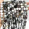 Concha natural prato preto concha amor retangular e outras formas geométricas contas soltas semiacabado diy acessórios de joias artesanais
