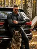 Jaqueta de Couro para Motociclista Masculina Europeia e Americana com Gola Alta, Jaqueta de Couro PU Slim Fit, Roupa Exterior Casual de Outono e Inverno, Estilo de Comércio Exterior Transfronteiriço