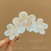 Acessórios de Cabelo para Foto de Férias na Praia 2025 Super Fada Doce Flor de Frangipani Desabrochando Grampo de Cabelo Tubarão na Parte de Trás da Cabeça
