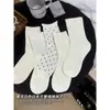 Calcetines nuevos de primavera y verano para mujer, de longitud media hasta la pantorrilla, calcetines cómodos postparto, calcetines largos con lunares y bordes de volantes para el verano