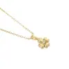 Collar con Colgante de Zirconia de Trébol de Cuatro Hojas Van Gogh, Best-Seller Transfronterizo de Luo Chen, Cadena Exquisita de Clavícula de Lujo Ligero de Alta Gama