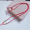 Cordón para Colgante de Jade Hetian Tejido a Mano Cuerda Fina de Cuatro Hilos Cuerda de Collar Jade Cinabrio Cuerda para Colgar en el Cuello Cuerda Ajustable para Colgante