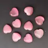 Piedra Natural de Venta Caliente Transfronteriza 30*12 Corazón No Poroso Cristal Rosa Accesorios de Juguete Arqueológico Corazón DIY Pequeño Regalo
