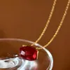 Collar Lipar Crystal Luz de Lujo Nicho Baoman Multicolor Corte Irregular Aguamarina Diseño Simple para Mujer