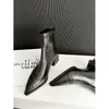 [Em Estoque] Botas Elegantes de Bico Fino com Salto Bloco Elásticas Slim Estilo Coreano Botas Curtas Versáteis Novas para Outono e Inverno
