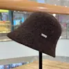 Sombrero de Pescador de Lana Largo Adelante Corto Atrás Estilo Japonés Simple para Mujer Otoño Invierno Cálido Ala Ancha Hace la Cara Más Pequeña Cabeza Grande Cara Grande