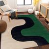Alfombra Geométrica de Líneas para Sala de Estar, Hogar, Lujo Ligero Avanzado, Dormitorio, Alfombra de Noche, Sofá, Alfombra para Mesa de Centro, Tapete para Puerta de Casa en stock
