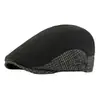 Novos Chapéus Forrados com Lã para Outono e Inverno, Boinas Masculinas, Chapéus da Moda Britânica, Bonés com Aba Retrô, Chapéus de Lã Femininos
