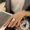 Anillos Populares de Estilo Nuevo para Mujer, Anillos Vintage Desgastados Ruili, Diseño Abierto Irregular Único, Anillos de Moda para el Dedo Índice y el Meñique
