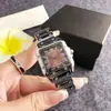 Relógio Quadrado Feminino de Luxo Leve de Nicho para Estudantes, Relógio de Pulso Quartz com Pulseira de Aço e Números Romanos Fashion Retrô, Exclusivamente para Vendas Transfronteiriças