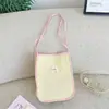 64121 Bolso de Mano Estilo Coreano Fresco con Borde a Cuadros y Textura Acolchada, Bolso de Hombro de Gran Capacidad para Uso Diario
