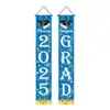 Copla de Temporada de Graduación Azul Nuevo Transfronteriza Decoración Celebración de Graduación 2025 Bandera Colgante Copla de Puerta Bandera Colgante de Ambiente