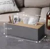 Caja de Pañuelos Lateral de Dos Compartimentos Caja de Almacenamiento al por Mayor Caja de Pañuelos para Hotel de Negocios Restaurante Se Puede Imprimir con Logo Publicitario Caja de Pañuelos de Papel