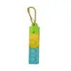 Pendente de Silicone com Bolhas Longo Vertical Alívio de Estresse Brinquedo Infantil Pingente de Silicone Comestível Boneca Fofa Acessório Criativo