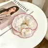 Goma de pelo scrunchie vintage versátil extragrande para adultos, elegante scrunchie floral para coleta