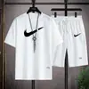 Estación Independiente Transfronteriza Nuevo Traje de Waffle de Manga Corta Verano Casual Combinación de Pantalones Cortos de Talla Grande para Hombre Conjunto de Dos Piezas