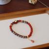 Pulsera Nacional de Moda Nuevo Diseño Original Chino Ágata Roja del Sur Natural Pulsera de Doble Círculo para Juego Literario para Mujer Pulsera de Madera de Ach