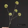 Buquê de Crisântemos Bola de Dente-de-Leão Artificial Sem Folhas de Cor de Outono em Haste Única para Decoração de Casa, Decoração de Modelo de Quarto, Adereços para Fotografia de Casamento, Flores Artificiais