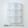 Acessórios para Nail Art Caixa de Armazenamento Multiespecificação Frasco Redondo Transparente Caixa com 6 Compartimentos Bandeja Giratória com 12 Compartimentos Ferramentas para Nail Art Destacáveis