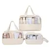 Bolsa Cosmética Transparente Personalizada, Grande Capacidade, Necessaire à Prova d'Água, Bolsa de Armazenamento Portátil para Viagem, Bolsa de Mão em PVC