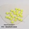 Colección de Cuentas Redondas Acrílicas de Color Sólido Pulsera Collar Cadena para Teléfono Móvil Cuentas Agujero Recto Básico Joyería Colorida Cuentas Sueltas