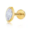 Pendientes de Uña para Labios de Circonita Marquise Personalizados Joyería para Piercing Corporal de Aleación de Titanio Grado de Implante G23 Clavo de Hueso de Oreja Venta al por Mayor