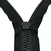 Ventas Directas de Fábrica 3 # 5 # 8 # Resina de Doble Extremo Cola Negro Brillante y Blanco Chaqueta de Plumón Lista para Usar Chaqueta de Algodón Cremallera de Diente de Goma