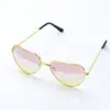 Gafas de Sol de Moda con Forma de Corazón Gafas de Sol Retro Amor Océano Gafas de Fiesta Gafas de Sol Metálicas con Corazón