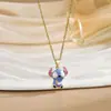 Estación Independiente Europea y Americana Transfronteriza Stitch Dibujos Animados Lindo Lilo y Stitch Colgante Goteo de Aceite Accesorio Personalizado Collar
