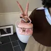 Bolso Infantil Transfronterizo Estilo Nuevo Inspirado en Chanel Gato Mini Bordado Bolso Cubo para Niñas, Cadena Padre-Hijo Bolsito Cruzado para Labiales