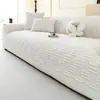 Cojín de felpa para sofá de otoño e invierno de comercio exterior, estilo minimalista, funda de sofá antideslizante de una sola pieza con líneas rectas, alfombrilla para mascotas, transfronterizo